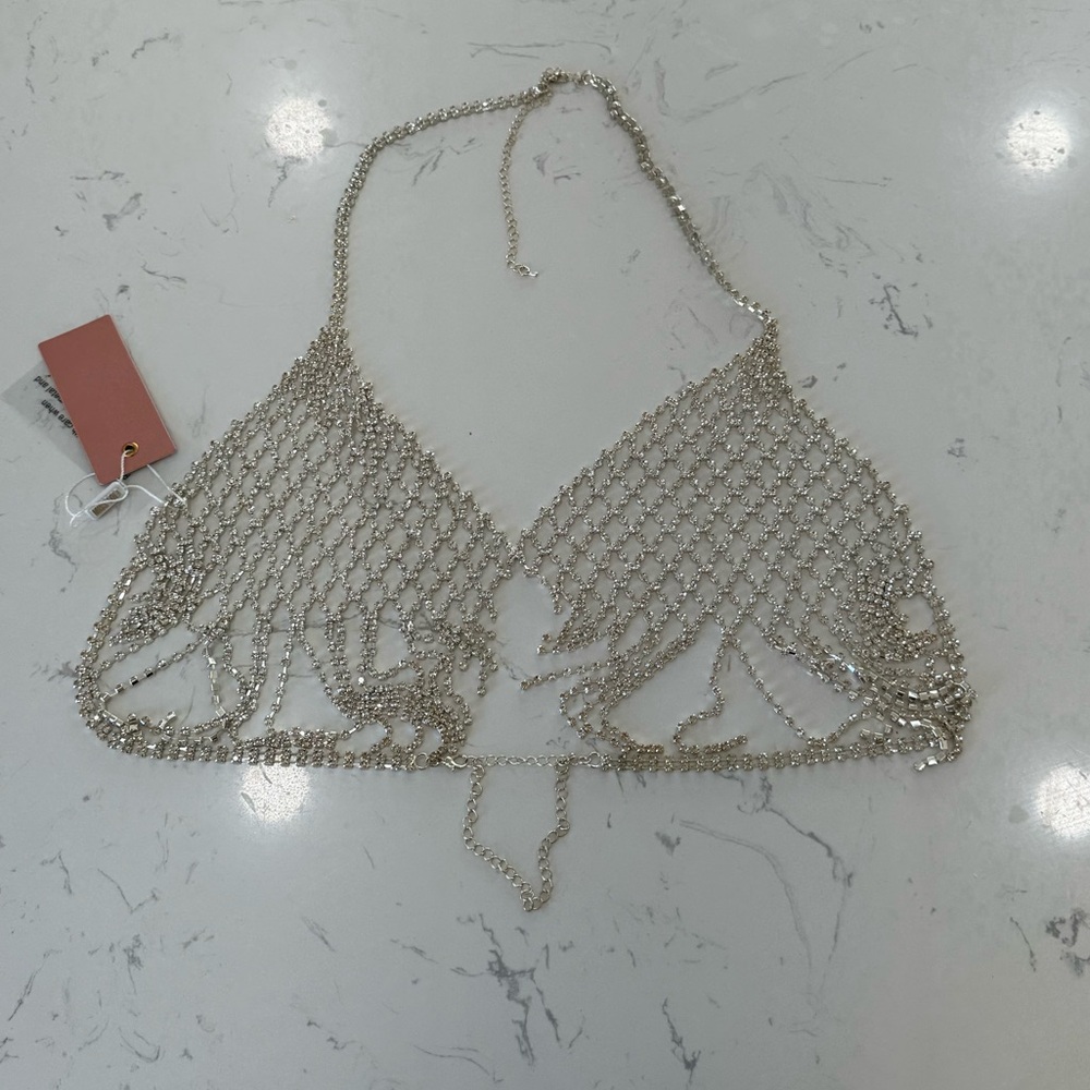 Miss Lola Rhinestone Bra Top